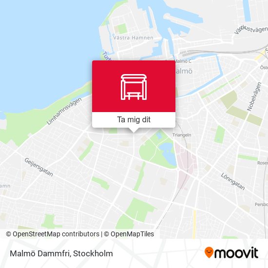 Malmö Dammfri karta