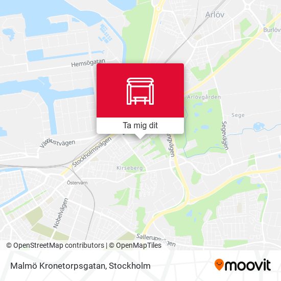 Malmö Kronetorpsgatan karta