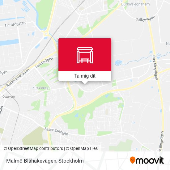 Malmö Blåhakevägen karta