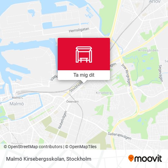 Malmö Kirsebergsskolan karta