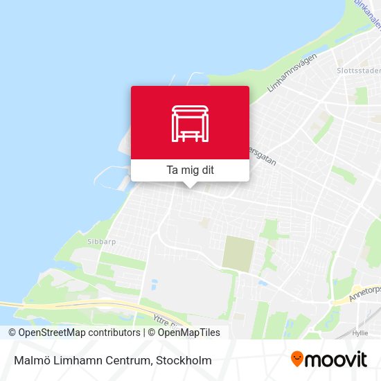 Malmö Limhamn Centrum karta