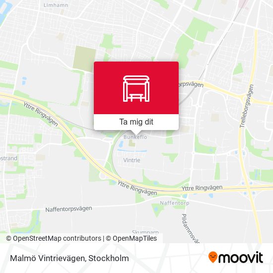 Malmö Vintrievägen karta