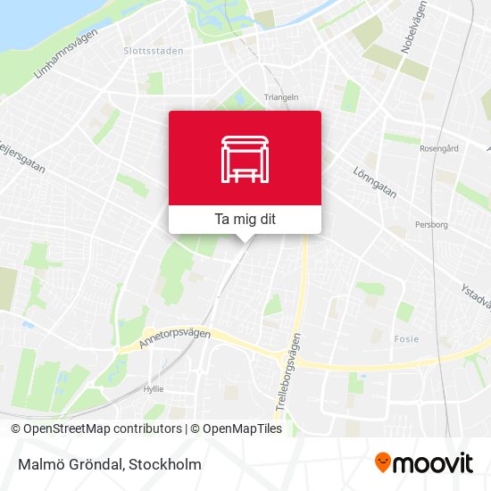 Malmö Gröndal karta