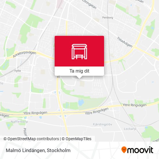 Malmö Lindängen karta