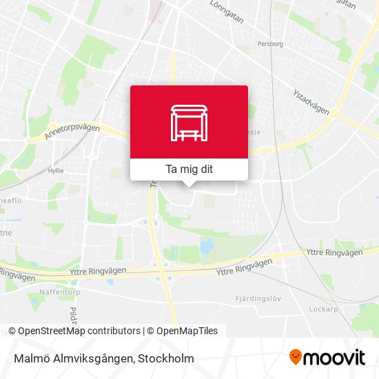 Malmö Almviksgången karta
