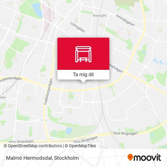Malmö Hermodsdal karta
