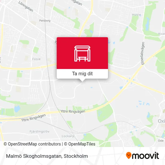 Malmö Skogholmsgatan karta