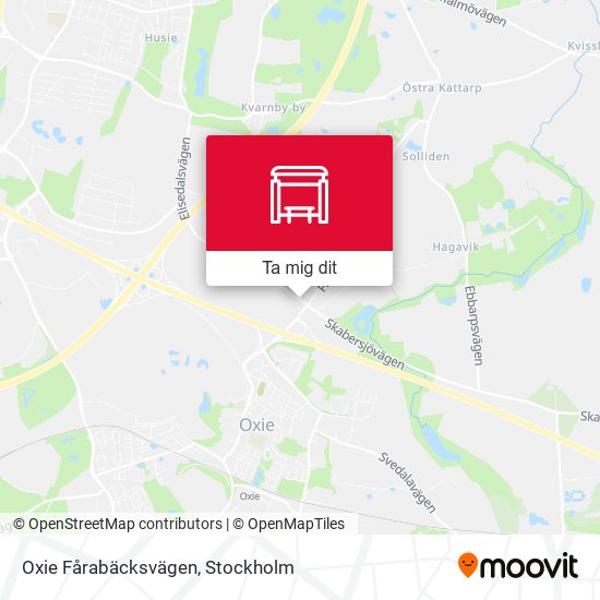 Oxie Fårabäcksvägen karta