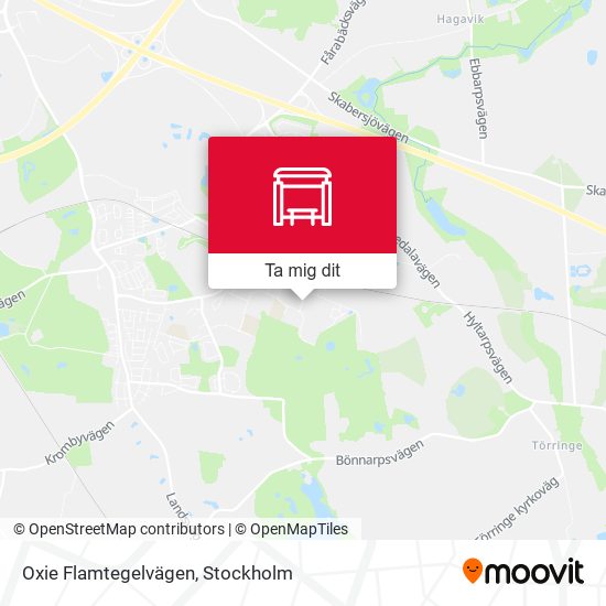 Oxie Flamtegelvägen karta