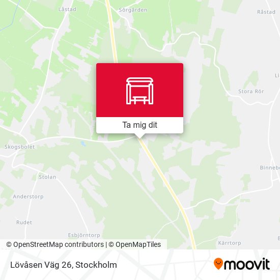 Lövåsen Väg 26 karta