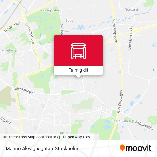 Malmö Åkvagnsgatan karta
