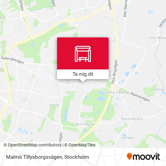 Malmö Tillysborgsvägen karta