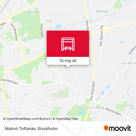 Malmö Toftanäs karta