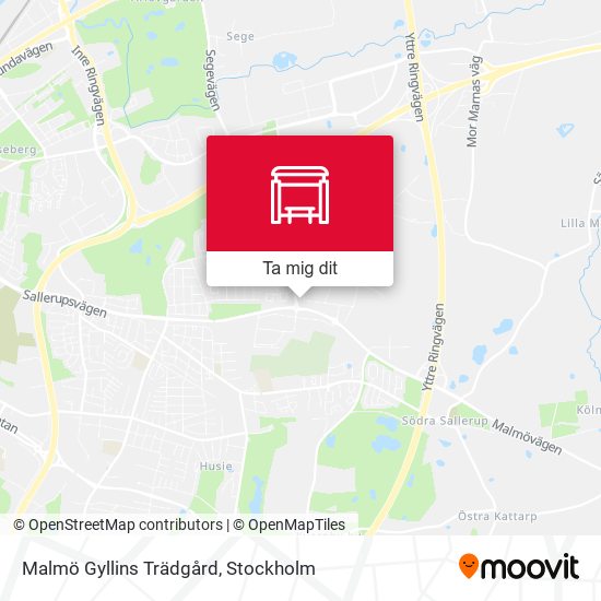 Malmö Gyllins Trädgård karta