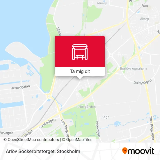 Arlöv Sockerbitstorget karta