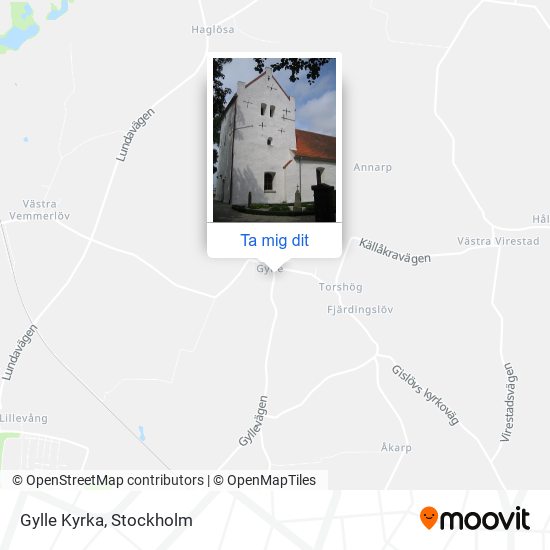 Gylle Kyrka karta