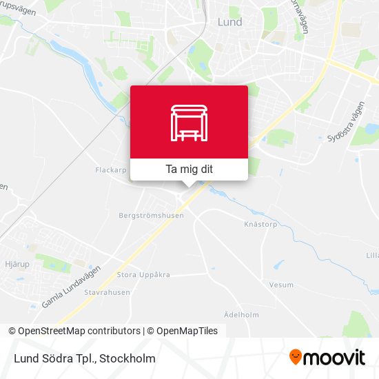 Lund Södra Tpl. karta