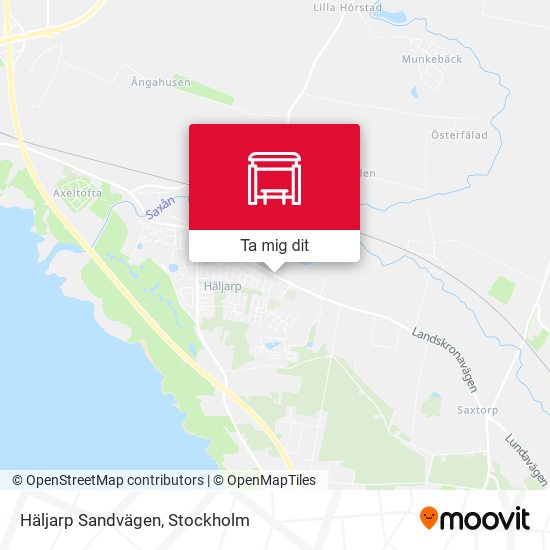 Häljarp Sandvägen karta