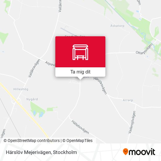Härslöv Mejerivägen karta