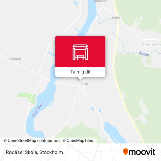 Rödåsel Skola karta