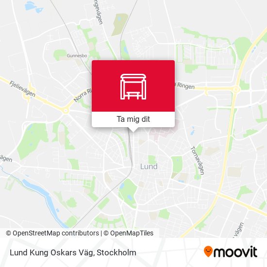 Lund Kung Oskars Väg karta