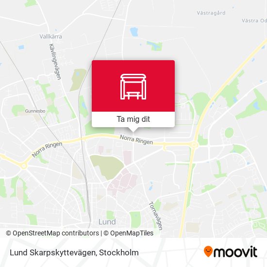 Lund Skarpskyttevägen karta