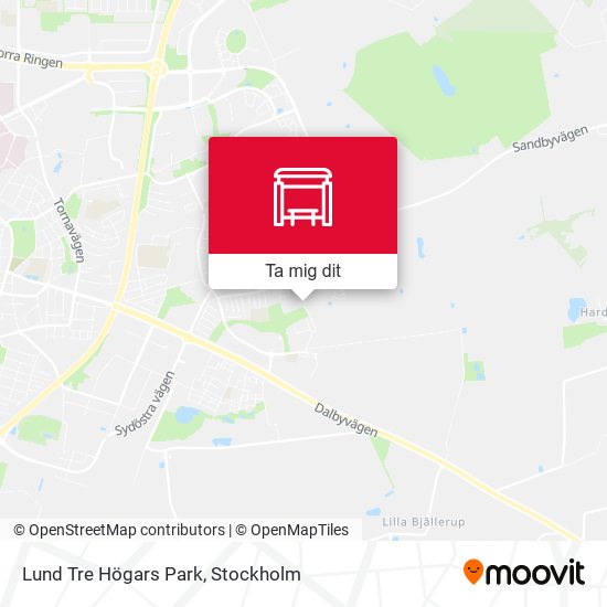 Lund Tre Högars Park karta