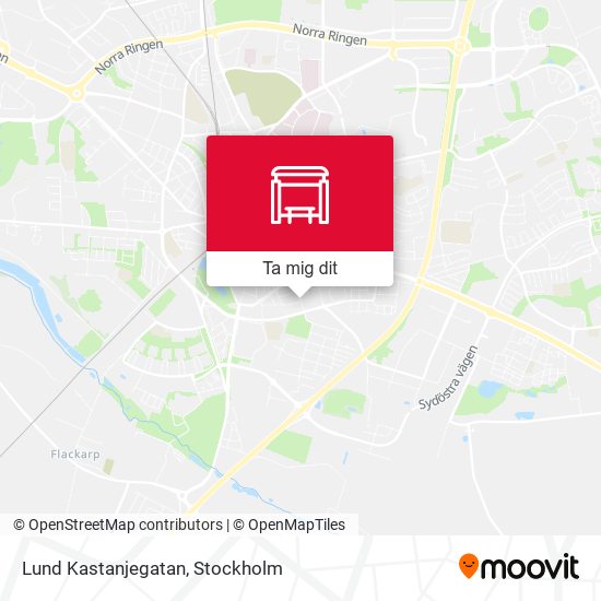 Lund Kastanjegatan karta