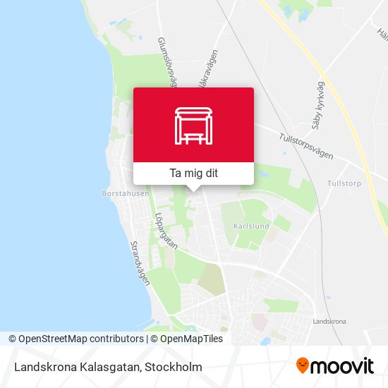 Landskrona Kalasgatan karta
