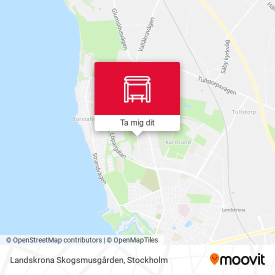 Landskrona Skogsmusgården karta