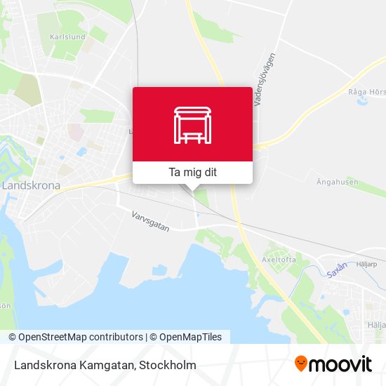 Landskrona Kamgatan karta
