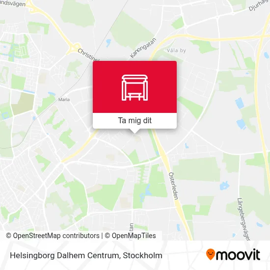 Helsingborg Dalhem Centrum karta
