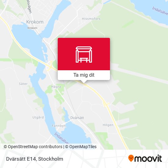 Dvärsätt E14 karta