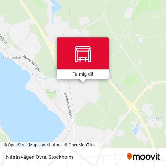 Nifsåsvägen Övre karta