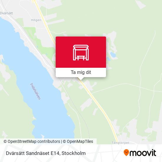 Dvärsätt Sandnäset E14 karta