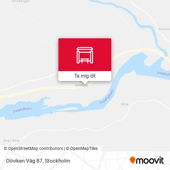 Döviken Väg 87 karta