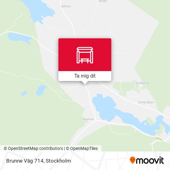 Brunne Väg 714 karta