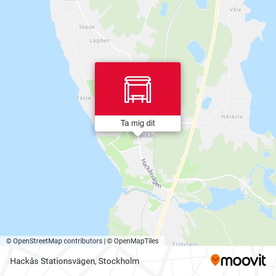 Hackås Stationsvägen karta