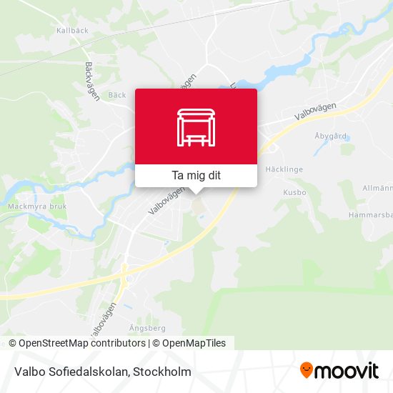 Valbo Sofiedalskolan karta