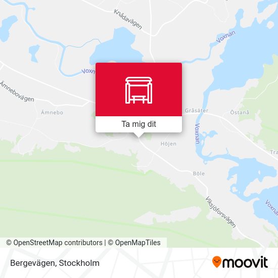 Bergevägen karta