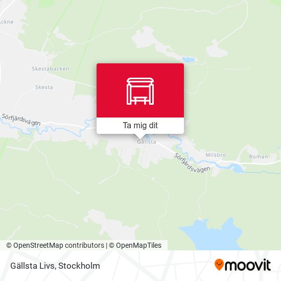 Gällsta Livs karta