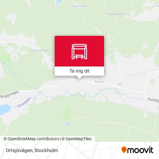 Ortsjövägen karta