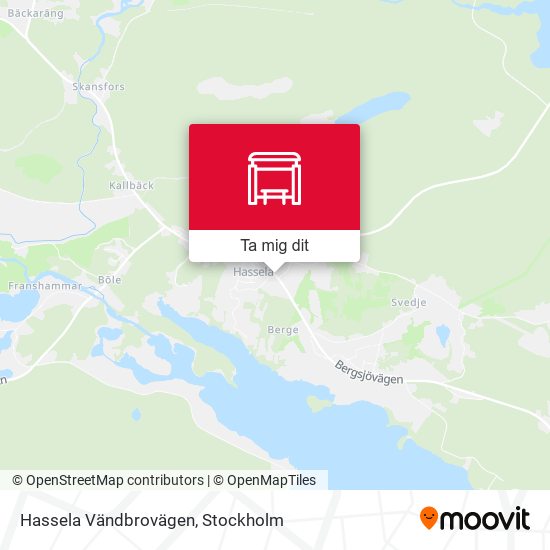 Hassela Vändbrovägen karta