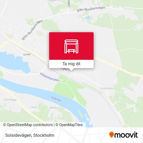 Solsidevägen karta