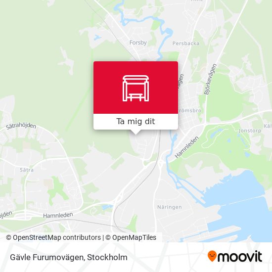 Gävle Furumovägen karta