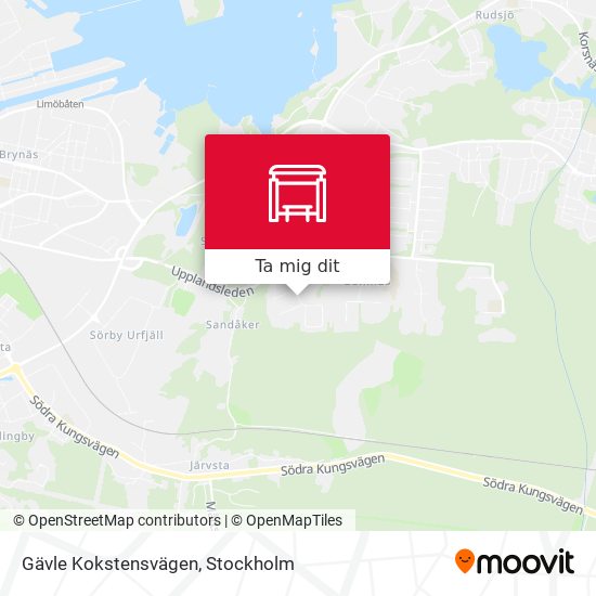 Gävle Kokstensvägen karta