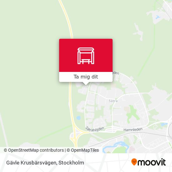 Gävle Krusbärsvägen karta