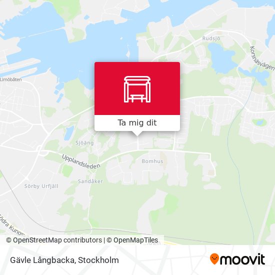 Gävle Långbacka karta