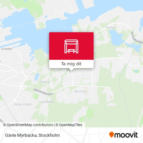 Gävle Myrbacka karta