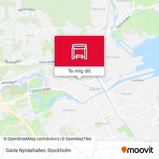 Gävle Nynäshallen karta